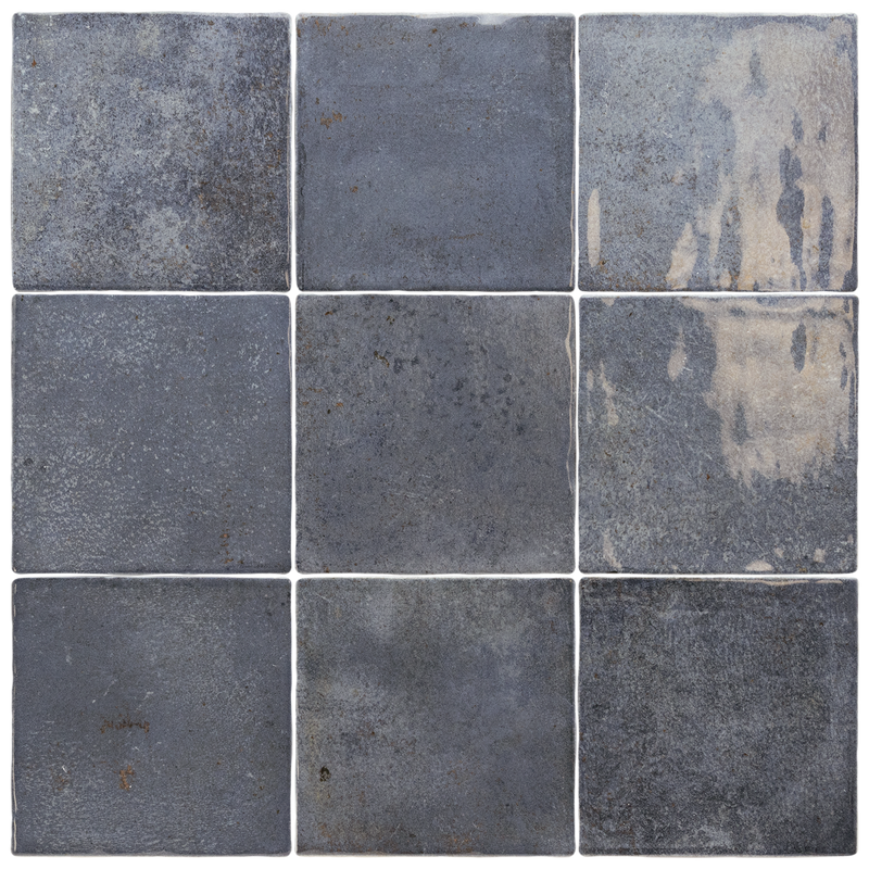 Wandtegels Ve. Deep Royal donkerblauwe wandtegels 5 × 40 en 10 × 10 cm
