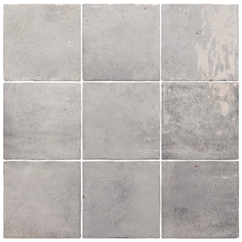 Wandtegels Ve. Dim Grey grijze wandtegels 5 × 40 en 10 × 10 cm