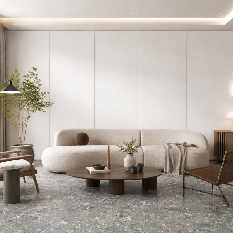 Pet-wandpaneel Panneau mural acoustique en PET blanc 12 mm – 122 × 275 cm