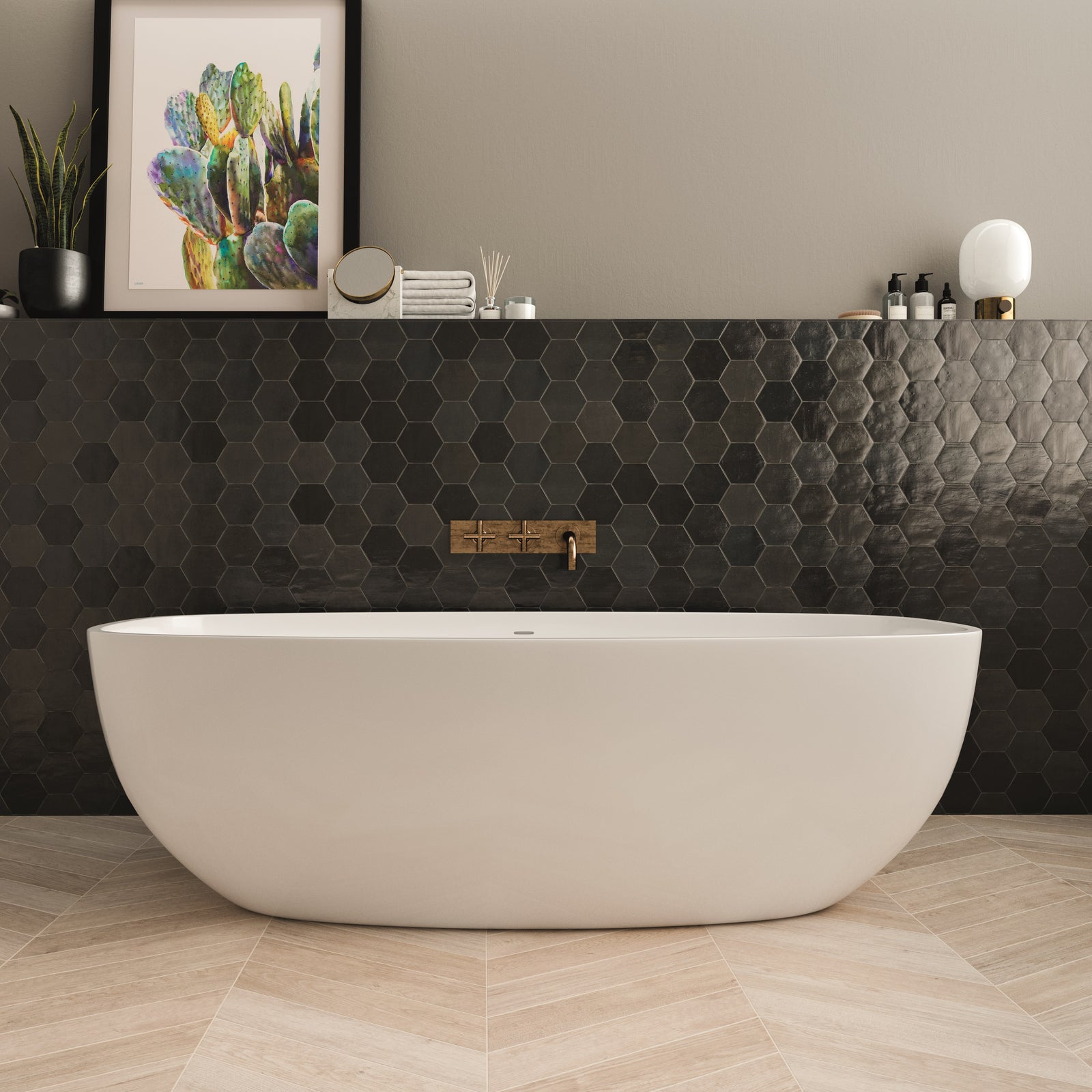 Wandtegels-keramische-zelliges Graphite Glossy