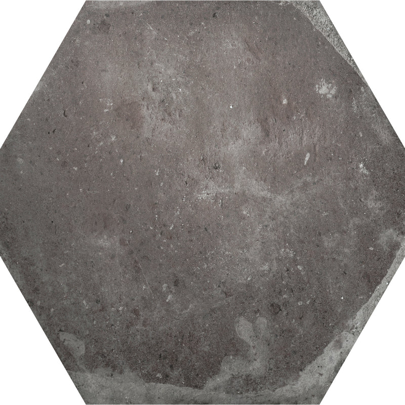 Keramisch natuursteen Keramische Cottage Hexagoon Graphite 14 x 16 x 0,85 cm