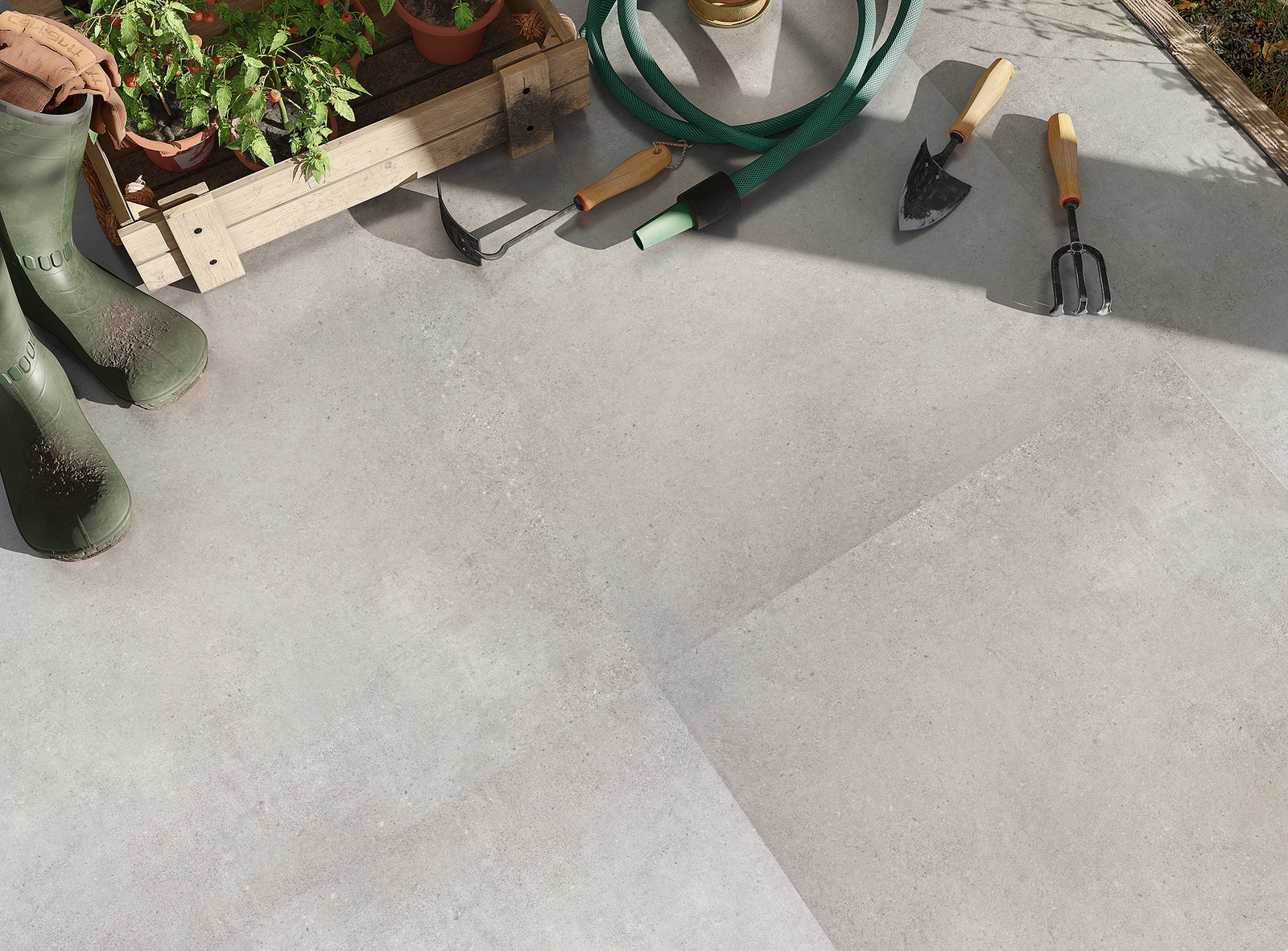 Terrastegel-keramische-beton MU Grey 100 x 100 x 2cm