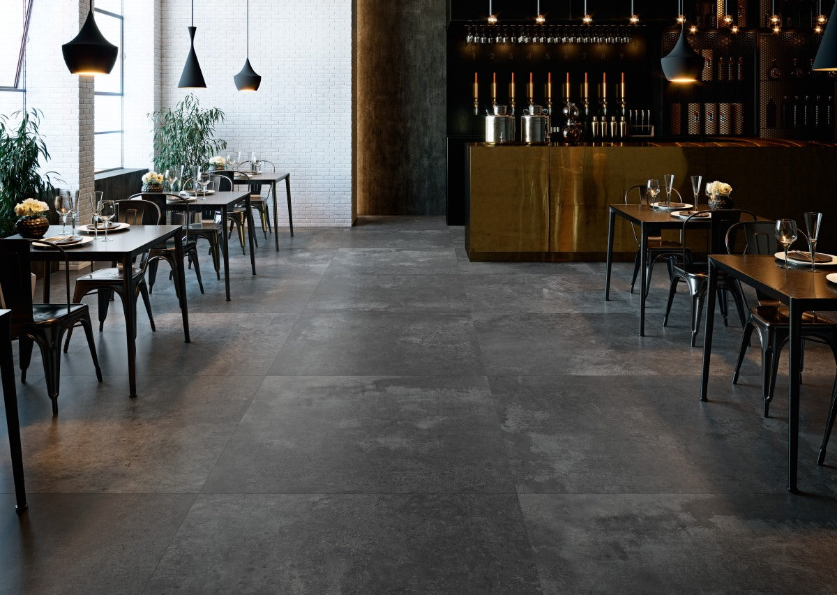 Keramisch beton LOT 17,28 m² - Antracite M 120 x 120 x 1 cm