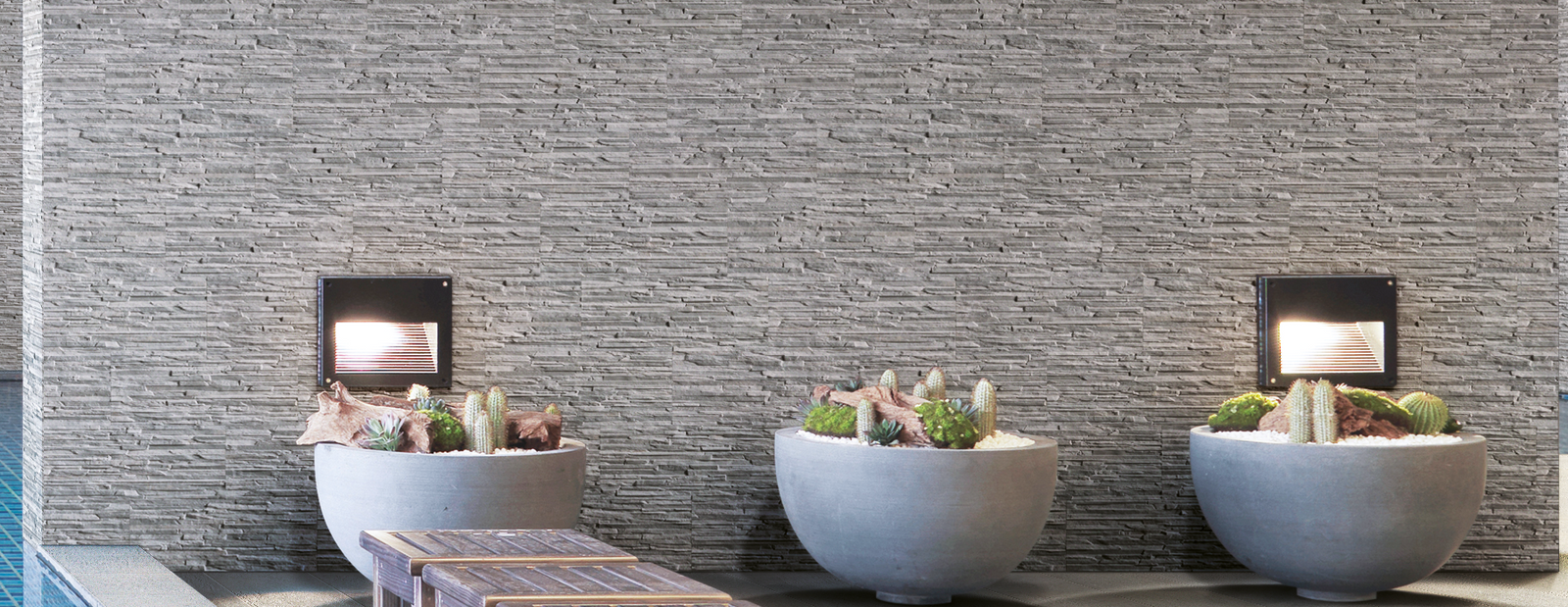Terrastegels-keramisch natuursteen LOT 44,36m2 - Keramisch Brickstone - Cenere 16.5 x 41 cm