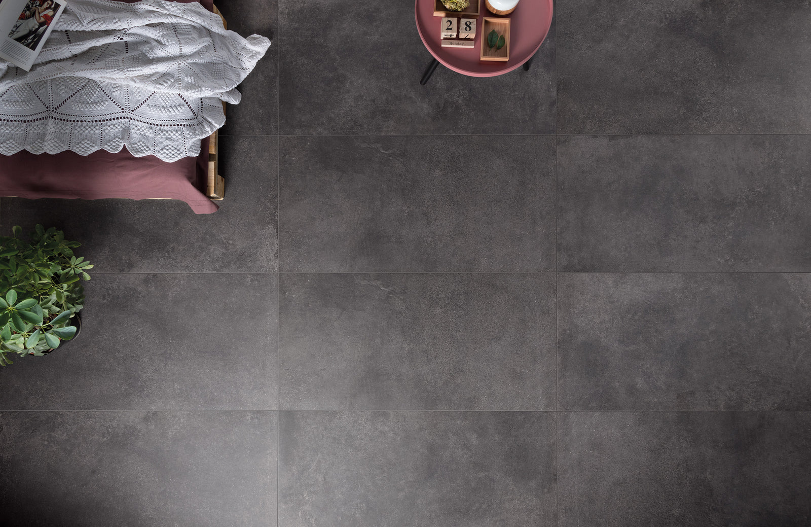 Keramisch beton Black 60 x 60 x 0.88 cm