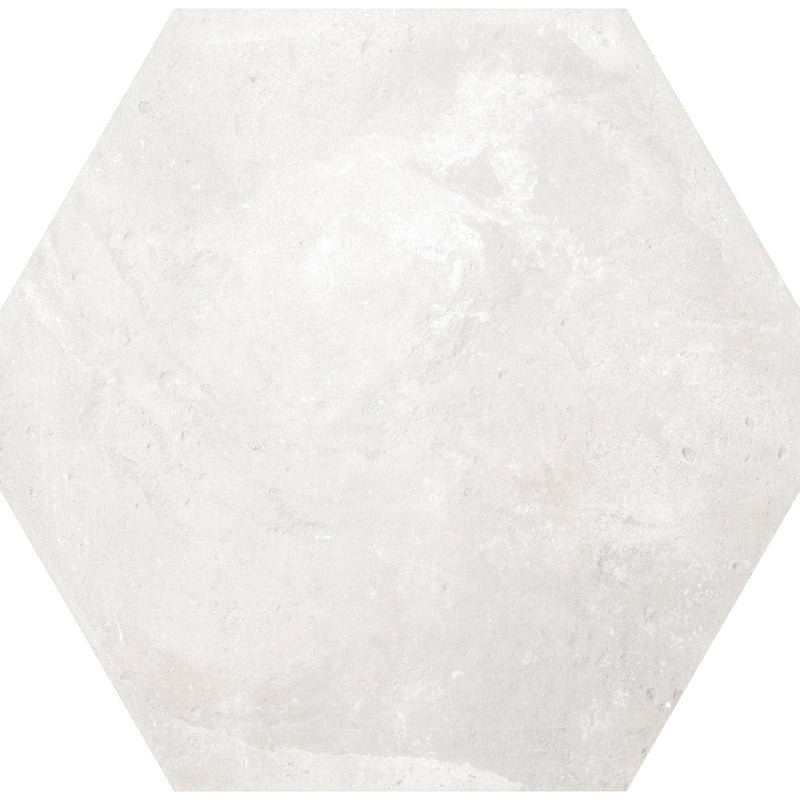 Keramisch natuursteen Keramische tegel Cottage Hexagoon  White 14 x 16 x 0,85 cm