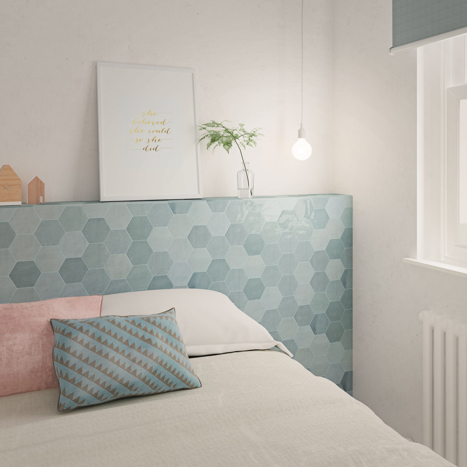 Wandtegels-keramische-zelliges Aqua Glossy