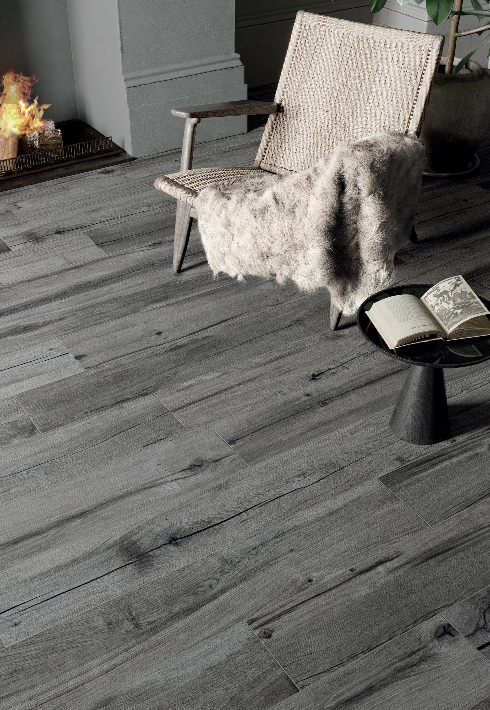 Keramisch parket Parquet en céramique - Smoked 20x120cm