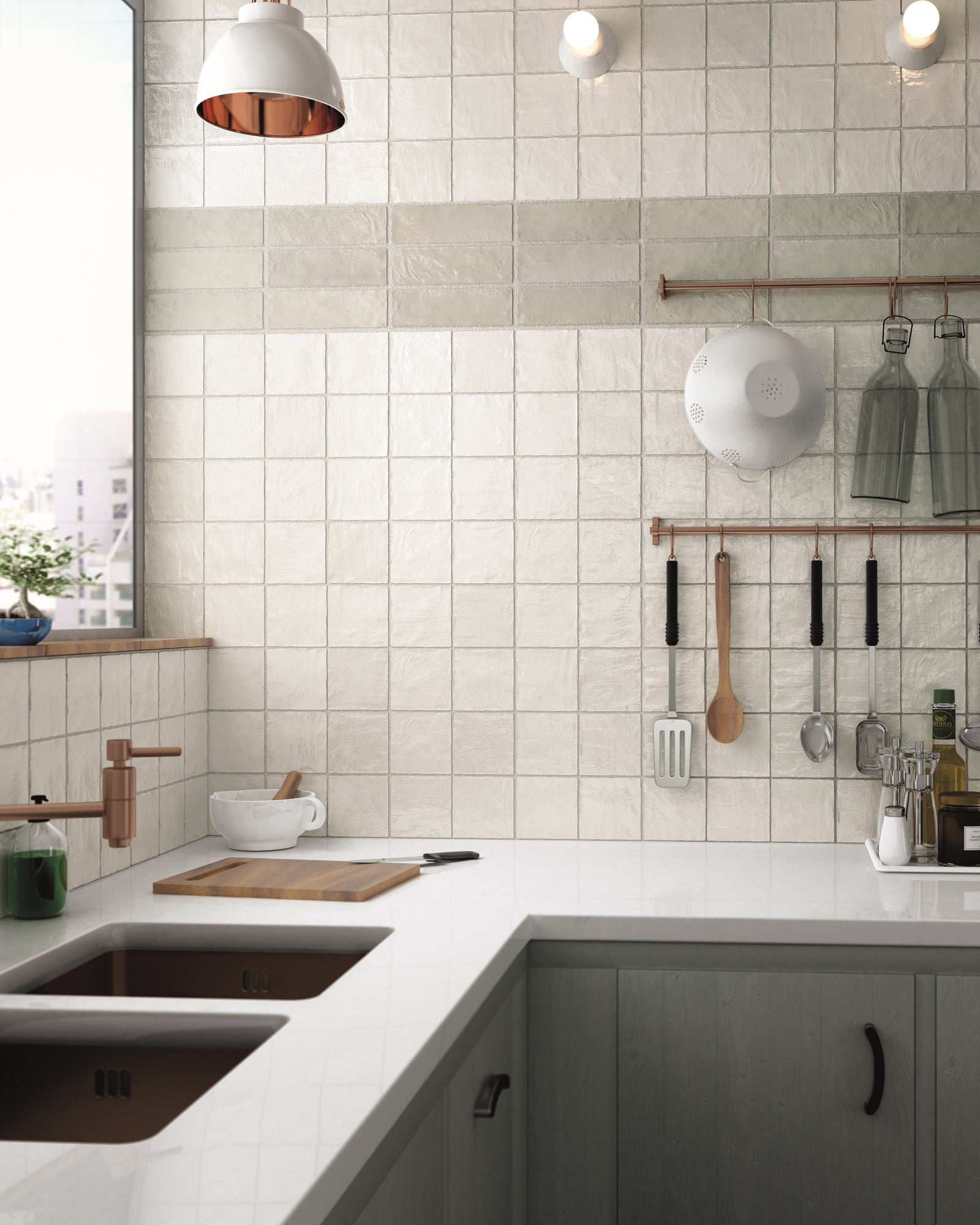 Wandtegels-keramische-zelliges White