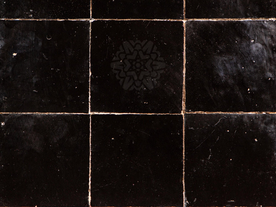 Zellige Noir Brillant 10 x 10 cm