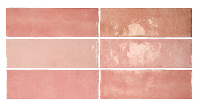 Wandtegels-keramisch Carreau mural - rose 6,5 x 20 x 0,93 cm