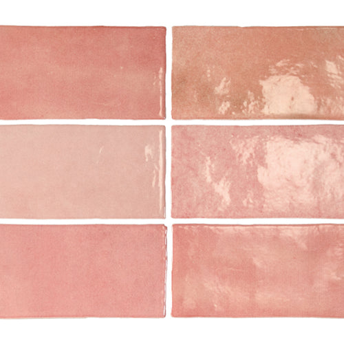 Wandtegel - Roze 6,5 x 20 x 0,93 cm