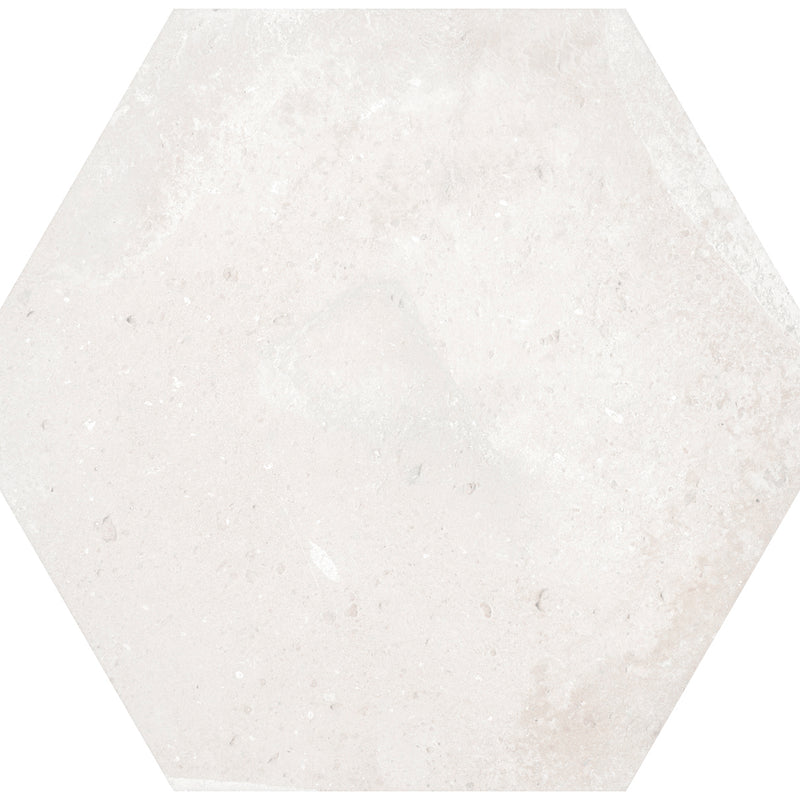 Keramisch natuursteen Keramische tegel Cottage Hexagoon  White 14 x 16 x 0,85 cm