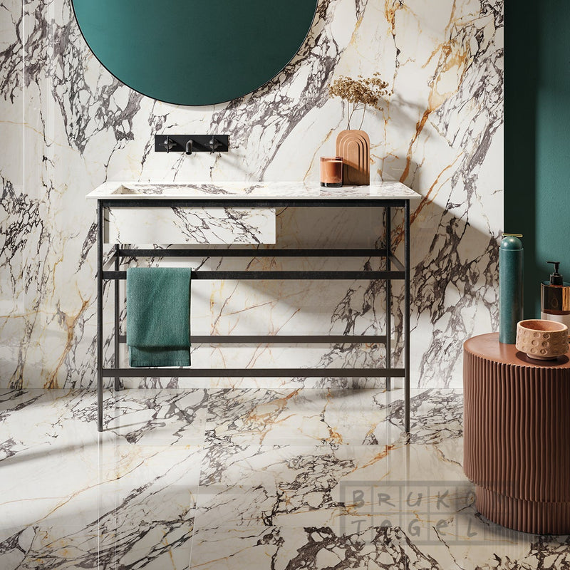 Keramisch natuursteen Tile xxl - or 120 x 280 x 0,6 cm mate