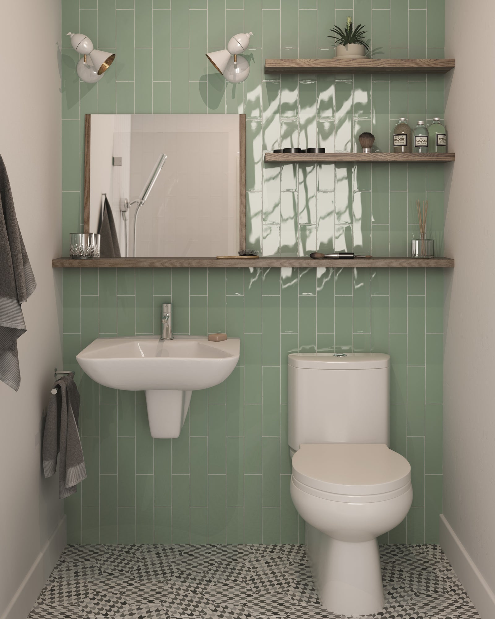 Wandtegels-keramisch Majolica aux bords vieillis - Jade