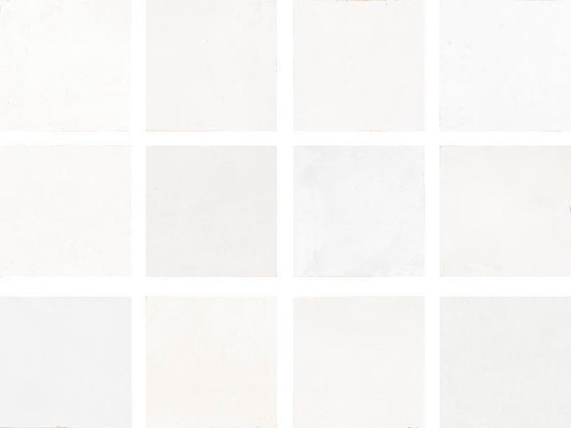 Wandtegels-keramische-zelliges LOT 13,86 m2 | Keramisch zelliges - Wit mat 12,5x12,5 cm